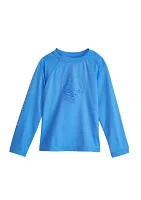 Boys 4-7 Long Sleeve Raglan Embossed Rashguard