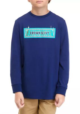 Boys 8-20 Long Sleeve Graphic Pullover