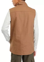 Boys 8-20 Solid Canvas Vest