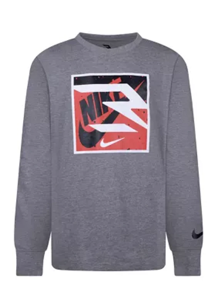 Boys 8-20 Box Logo Long Sleeve Graphic T-Shirt