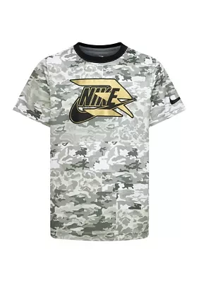 Boys 8-20 Camo Printed Patchwork Graphic T-Shirt