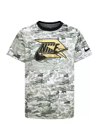 Boys 8-20 Camo Printed Patchwork Graphic T-Shirt