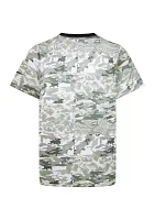 Boys 8-20 Camo Printed Patchwork Graphic T-Shirt