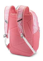 Girls Pink Marble Print Backpack