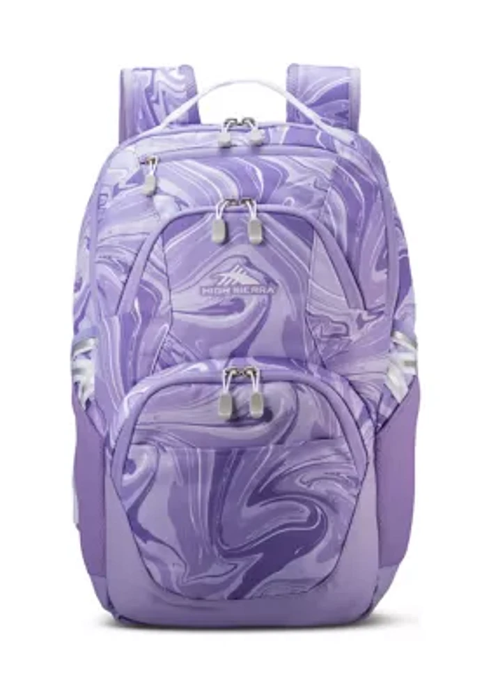 Big Kids Swoop Lavender Marble Backpack