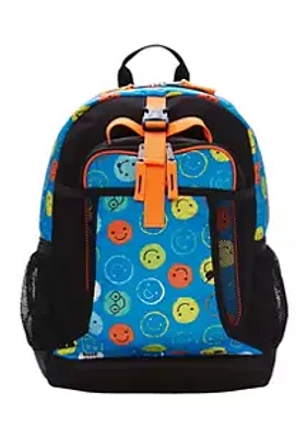 AD Sutton Little Kids Happy Face 2 in 1 Backpack Set - Backpack and Lunch Bag