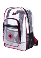 Girls Pink Deluxe Clear Backpack