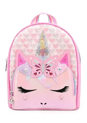 Girls Glitter Hearts Mini Backpack