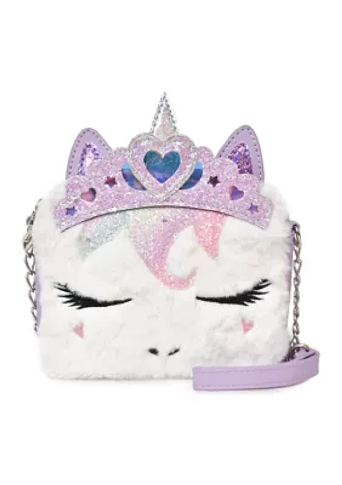 Girls Gwen Heart Crown Unicorn Crossbody Bag