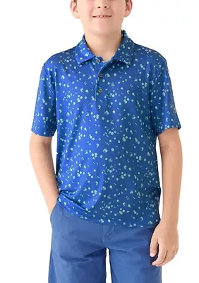 Boys 8-20 Short Sleeve Umbrella Geometric Print Shirt