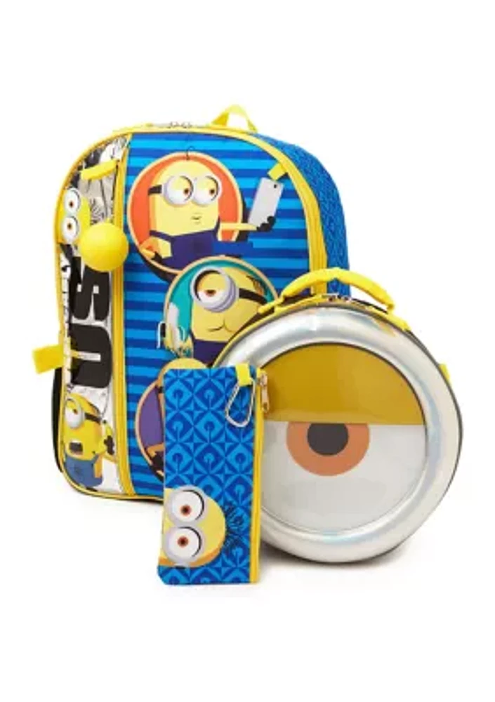 Minions 5 Piece Backpack Set