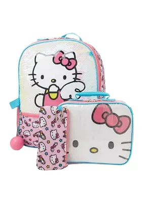 Hello Kitty 5 Piece Backpack Set