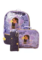 Disney's Wish 5 Piece Backpack Set