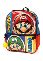 Super Mario 5 Piece Backpack Set