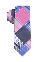 Boys Patchwork Plaid Tie