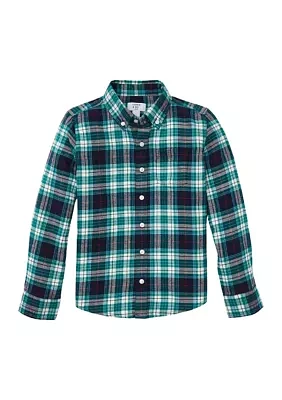 Boys 4-7 Twill Button Down Shirt