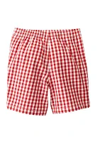 Boys 4-7 Plaid Twill Shorts