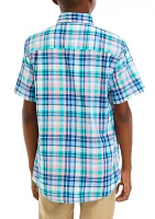 Boys 8-20 Woven Madras Plaid Shirt