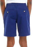 Boys 8-20 Twill Solid Shorts