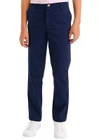 Boys 8-20 Husky Twill Solid Pants