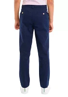 Boys 8-20 Husky Twill Solid Pants