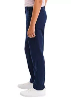 Boys 8-20 Husky Twill Solid Pants