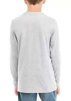 Boys 8-20 Long Sleeve Heather T-Shirt