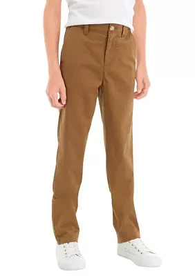 Boys 8-20 Twill Solid Pants