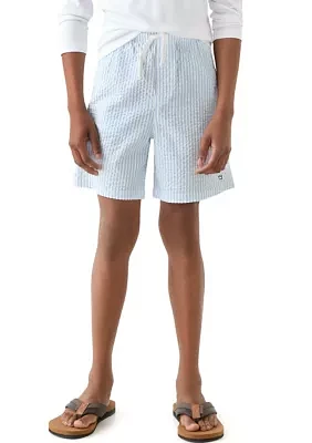 Boys 8-20 Seersucker Deck Shorts
