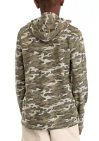 Boys 8-20 Long Sleeve Jaspe Print Hoodie