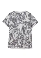 Boys 4-7 Short Sleeve Printed Jaspe Crew Neck Pocket T-Shirt