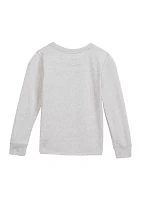 Boys 4-7 Long Sleeve Jaspe Crew Neck T-Shirt