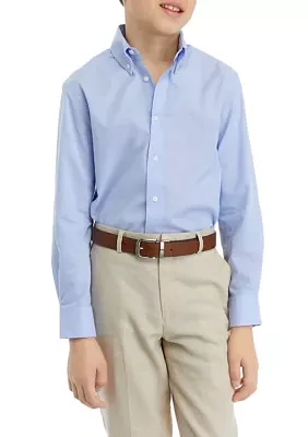 Boys 8-20 Solid Button Down Shirt