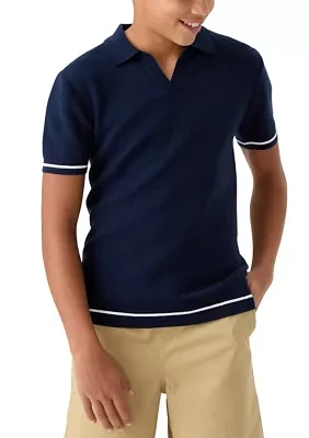 Boys 8-20 Sweater Knit Polo Shirt