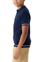 Boys 8-20 Sweater Knit Polo Shirt