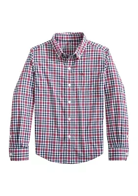 Boys 8-20 Button Down Printed Sport Shirt