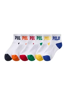 Boys Set of 6 Logo Socks