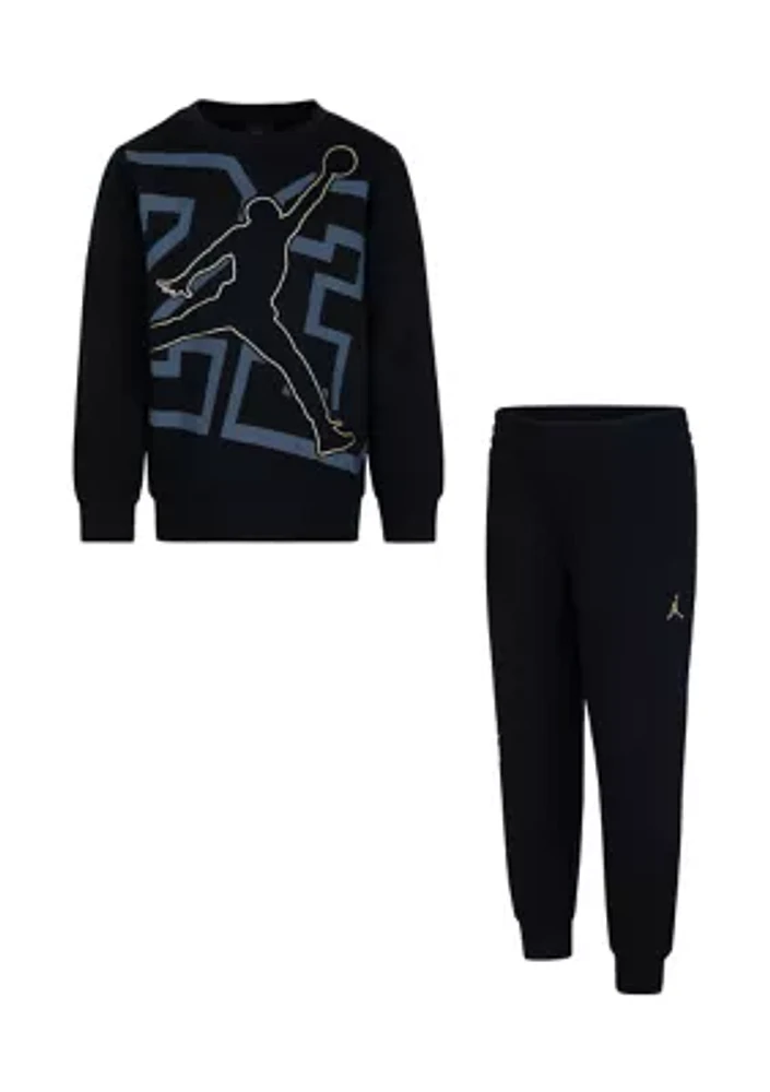 Boys 4-7 See Me Shine Printed Graphic Sweatshirt and Pants Set