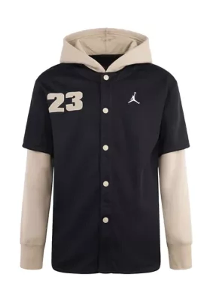 Boys 8-20 Hooded Jumpan Basketball Jacket