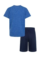 Boys 4-7 Dri Fit Big Logo Graphic T-Shirt and Shorts Set