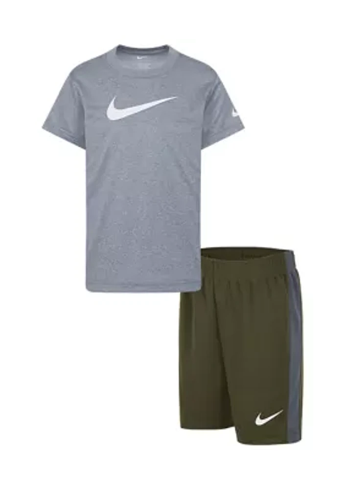 Boys 4-7 Swoosh Graphic T-Shirt and Shorts Set