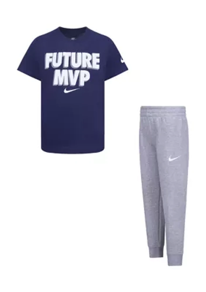 Boys 4-7 Short Sleeve T-Shirt and Joggers Set