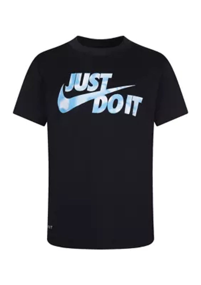 Boys 4-7 Dri-Fit Print Fill Swoosh T-Shirt