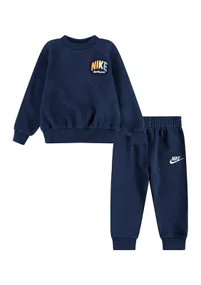 Boys 4-7 Bubble Knit Jacquard Sweatshirt and Joggers Set