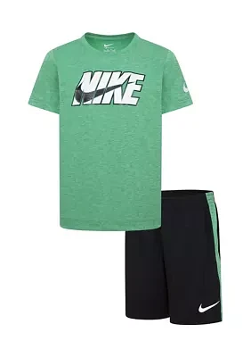 Boys 4-7 Dri Fit Interlock Shorts Set