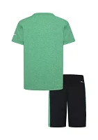 Boys 4-7 Dri Fit Interlock Shorts Set