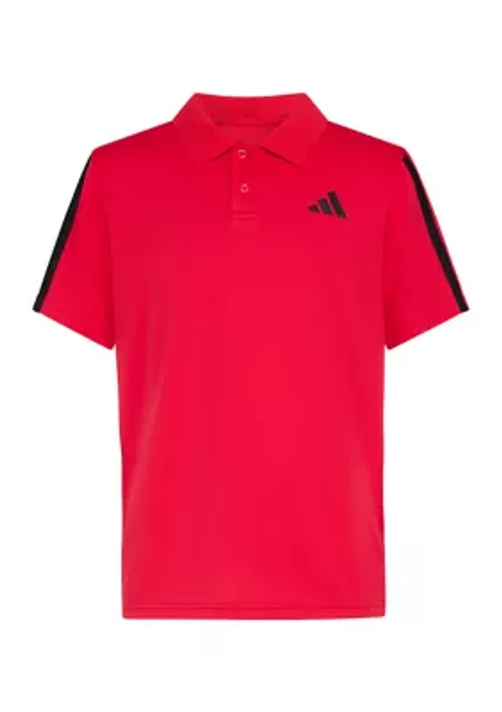 Boys 8-20 Short Sleeve 3-Stripe Polo Shirt