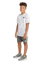 Boys 4-7 Short Sleeve Pebble Print Camo T-Shirt