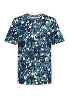 Short Sleeve Pebble Print Camo T-Shirt