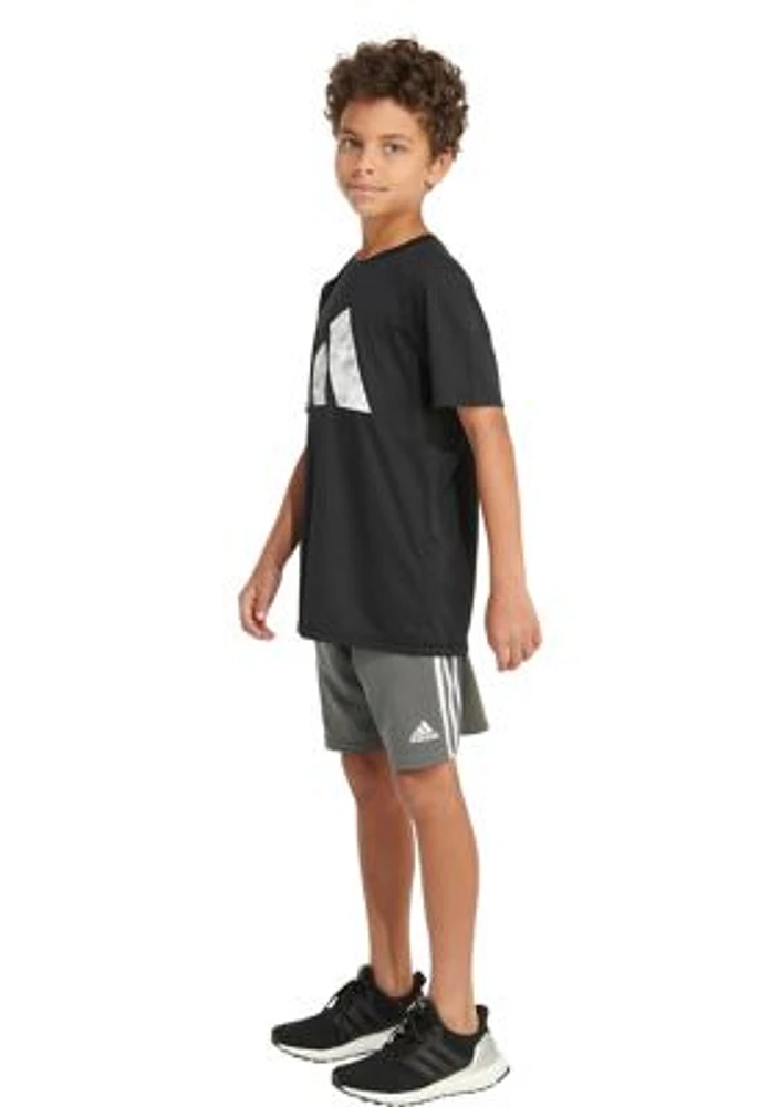 Boys 8-20 Short Sleeve Pebble Camo Logo Polyester T-Shirt